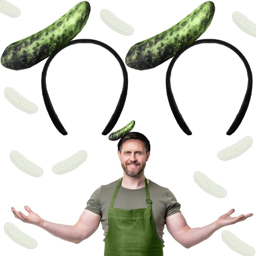Pair of Pickle Headbands Fun Costume Accessories for Adults Halloween Party